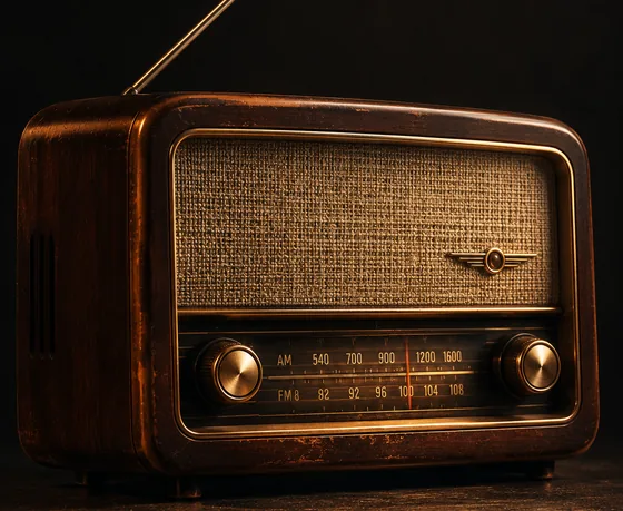 Altes Röhrenradio aus Holz — Tribune Radio