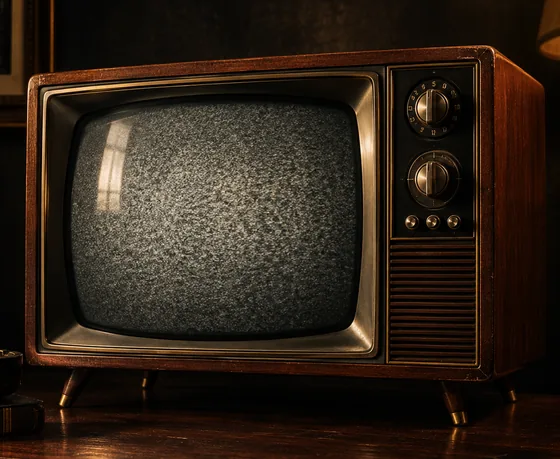 Alter Röhrenfernseher mit Rauschen — Tribune Live
